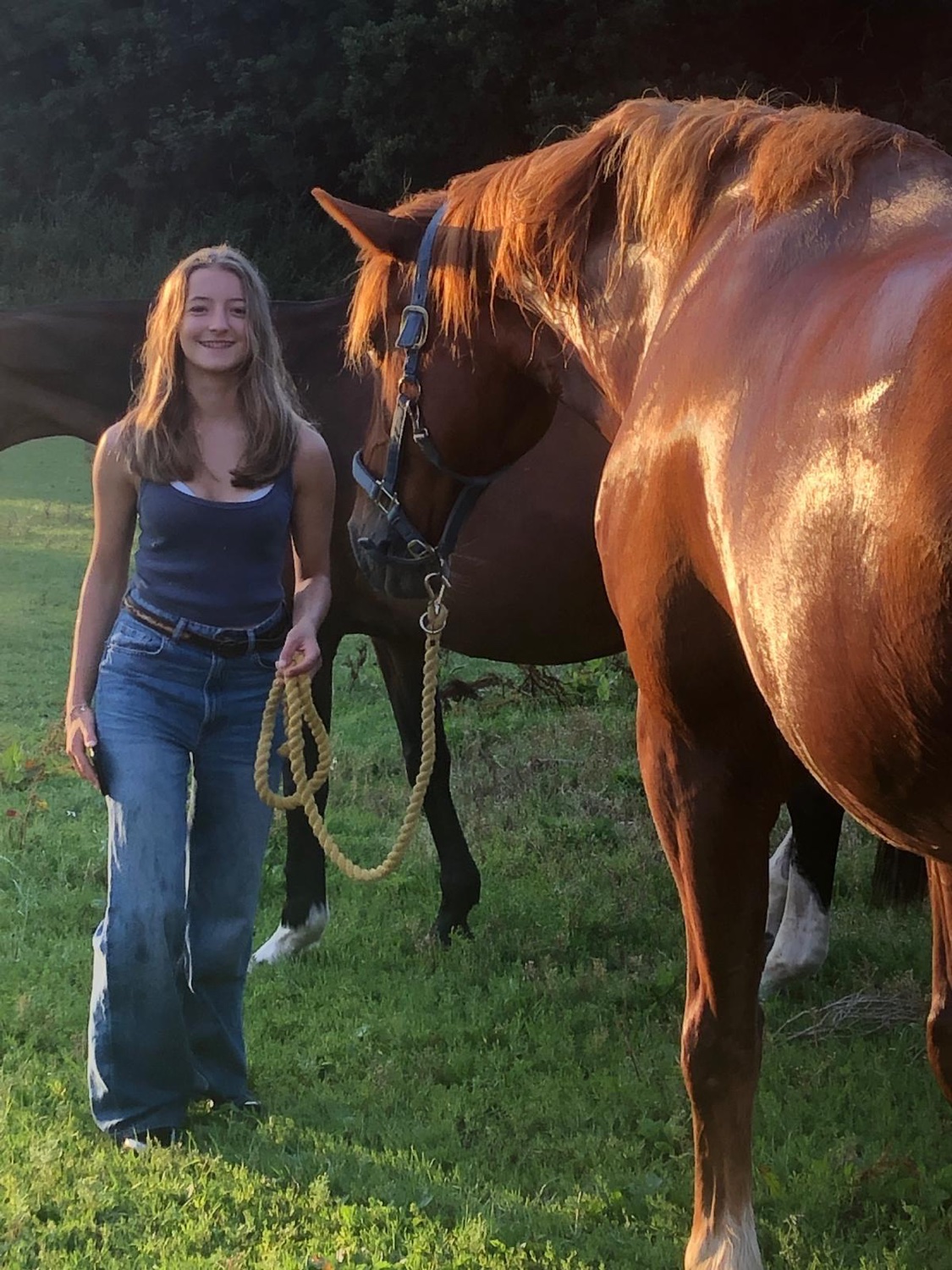 Rosie with her horse