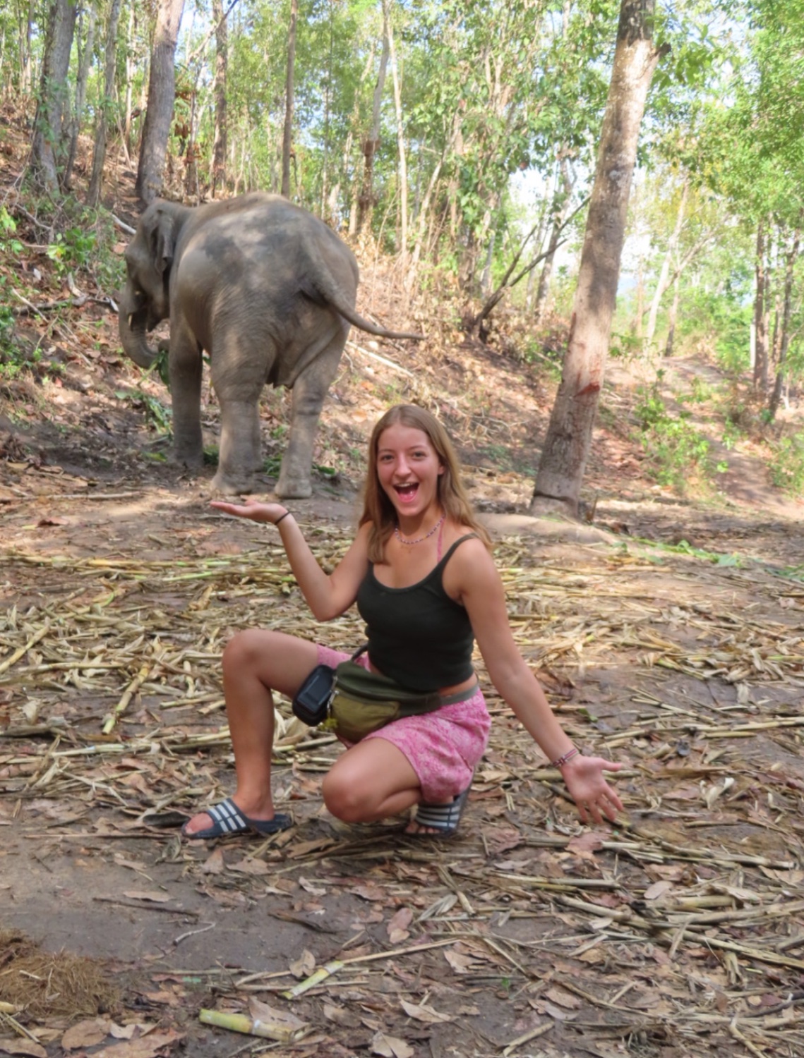 Rosie with an elephant