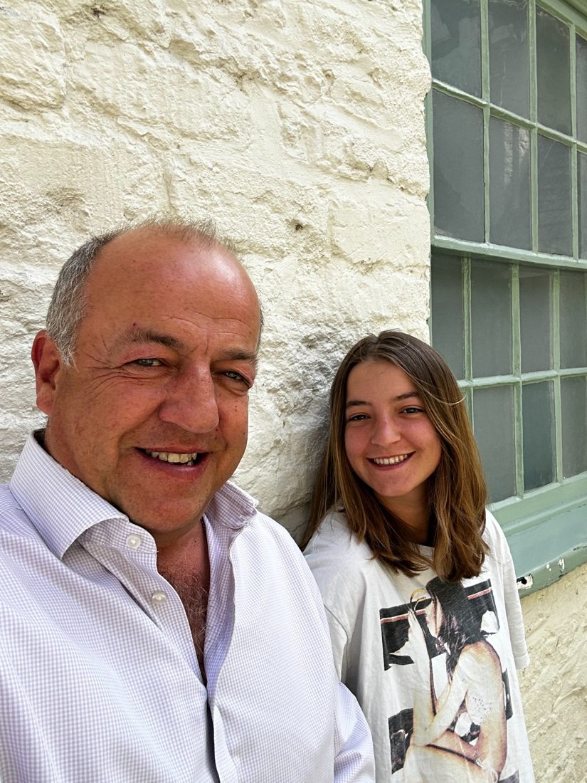 Rosie with her dad